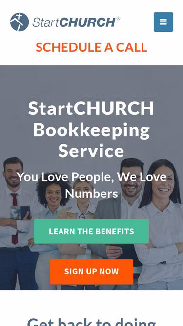 Screenshot of bookkeeping.church