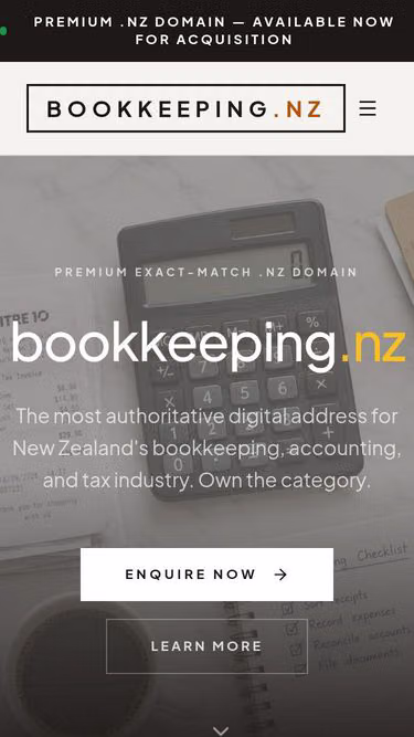 Screenshot of bookkeeping.nz