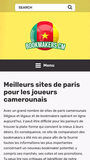 Screenshot of bookmakers.cm
