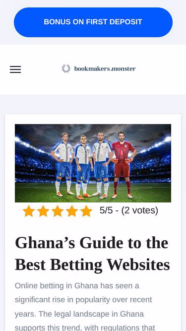 Screenshot of bookmakers.monster