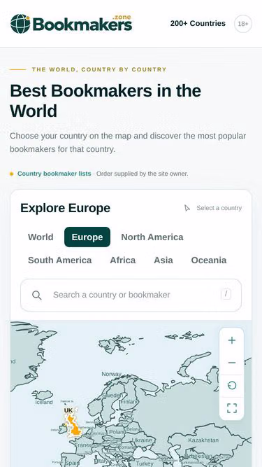 Screenshot of bookmakers.zone
