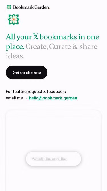 Screenshot of bookmark.garden