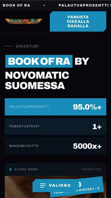 Screenshot of bookofra.fi