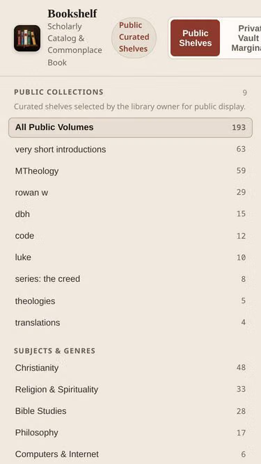 Screenshot of bookshelf.tools