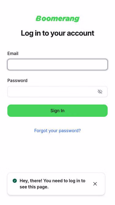 Screenshot of boomerang.bar