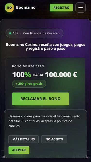 Screenshot of boomzino.org.es