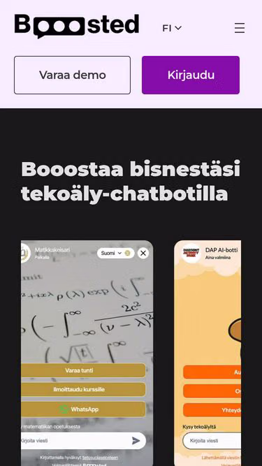 Screenshot of boosted.fi