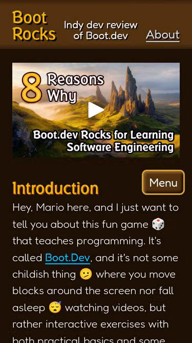 Screenshot of boot.rocks