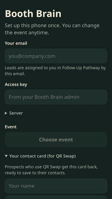 Screenshot of booth.cards