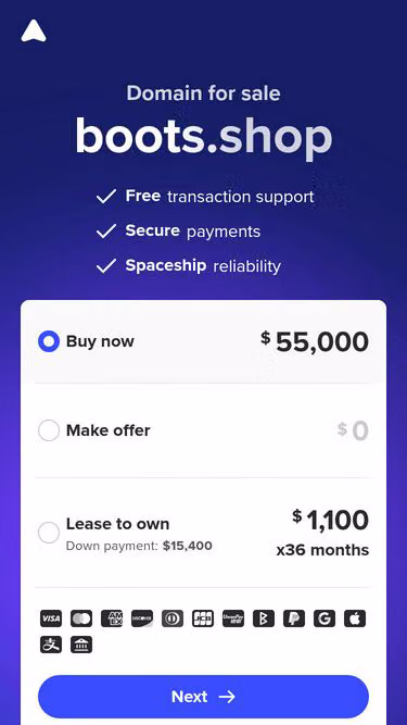 Screenshot of boots.shop