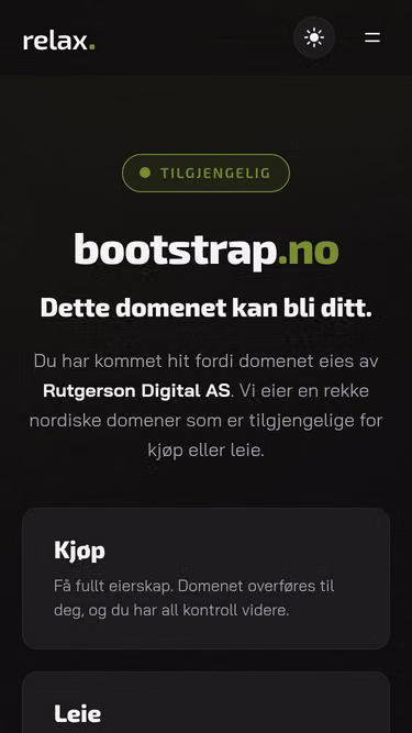Screenshot of bootstrap.no
