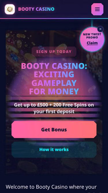 Screenshot of booty.me.uk