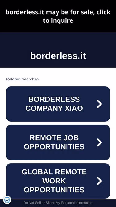 Screenshot of borderless.it