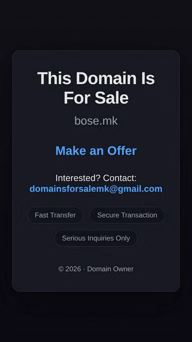 Screenshot of bose.mk
