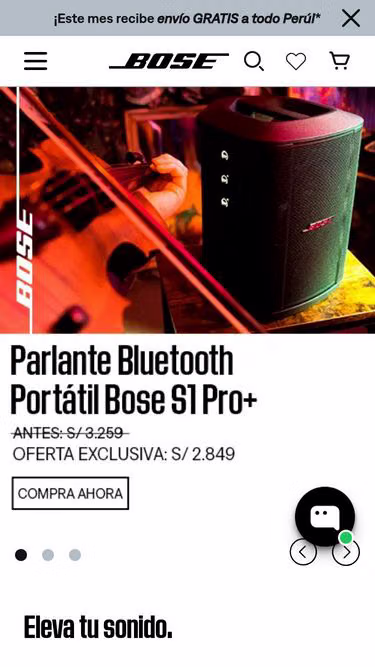 Screenshot of bose.pe