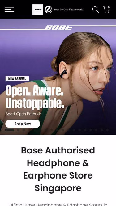 Screenshot of bose.sg