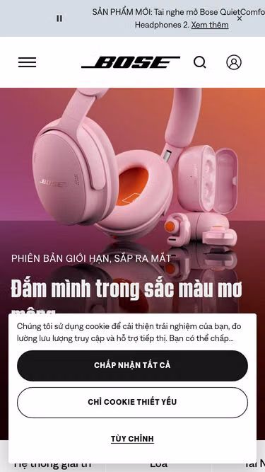 Screenshot of bose.vn