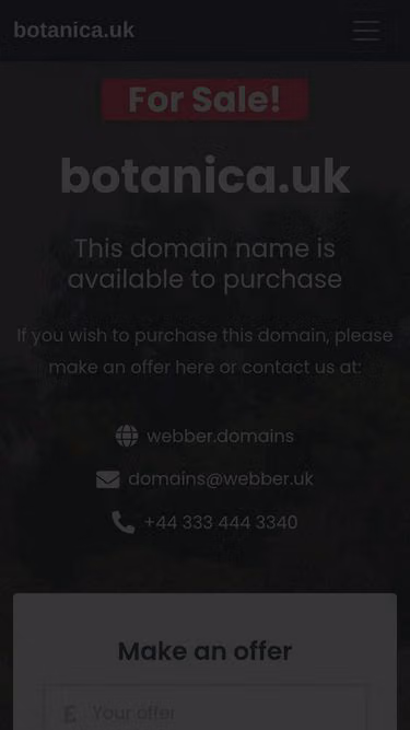 Screenshot of botanica.uk