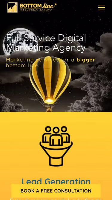 Screenshot of bottomline.agency