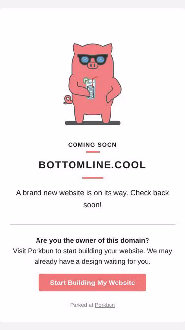 Screenshot of bottomline.cool