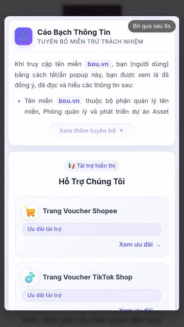 Screenshot of bou.vn