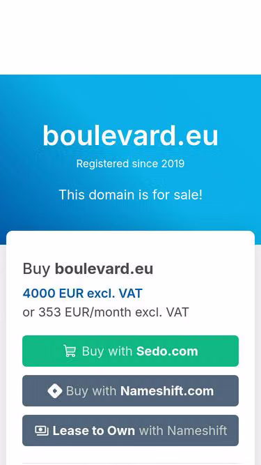 Screenshot of boulevard.eu