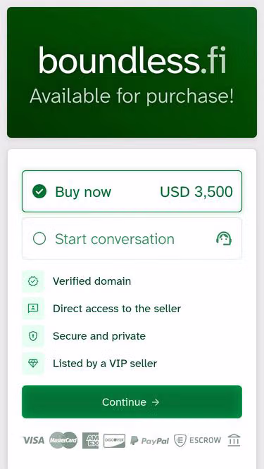 Screenshot of boundless.fi