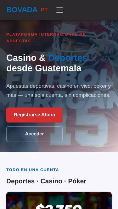 Screenshot of bovada.gt