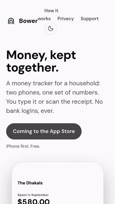 Screenshot of bower.money