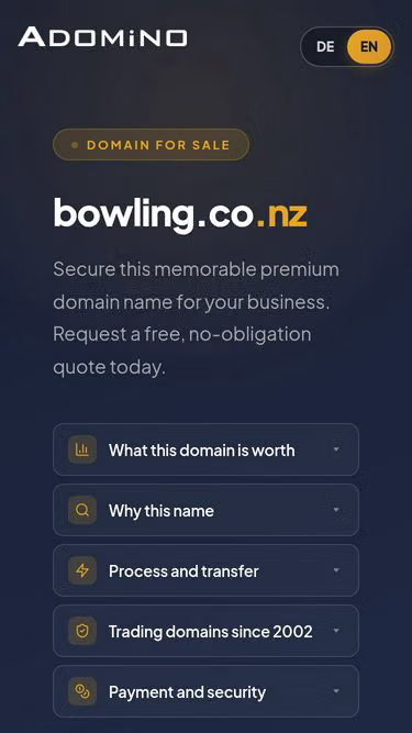 Screenshot of bowling.co.nz