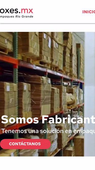 Screenshot of boxes.com.mx