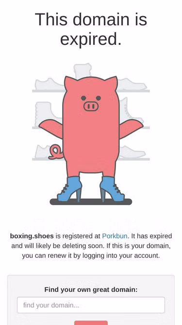 Screenshot of boxing.shoes