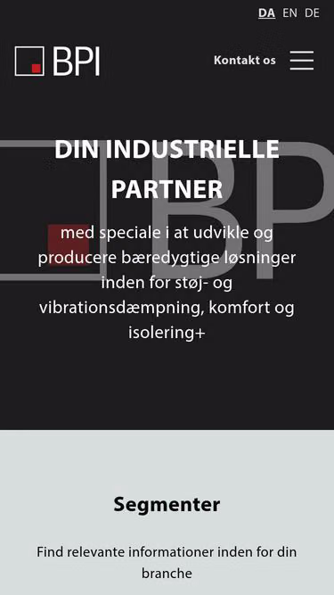 Screenshot of bpi.dk