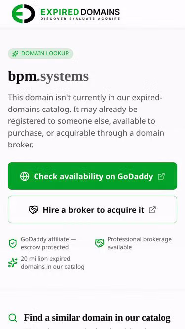 Screenshot of bpm.systems