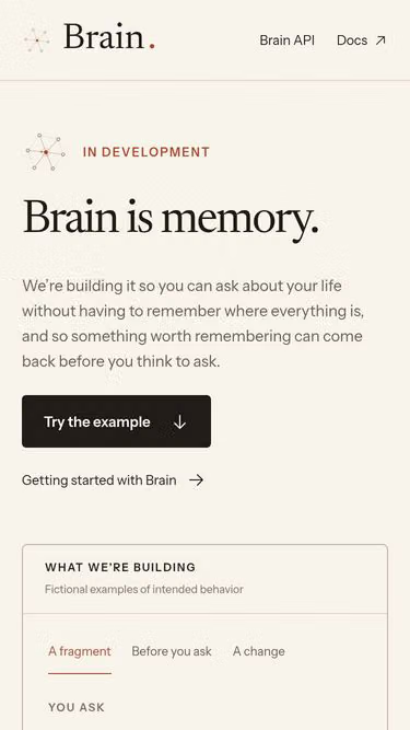 Screenshot of brain.new
