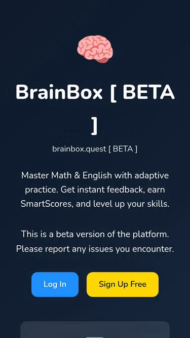 Screenshot of brainbox.quest