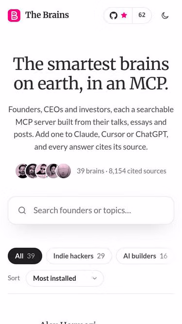 Screenshot of brains.ceo