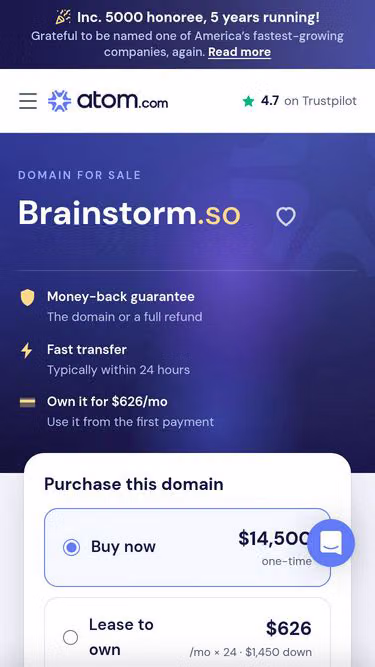 Screenshot of brainstorm.so