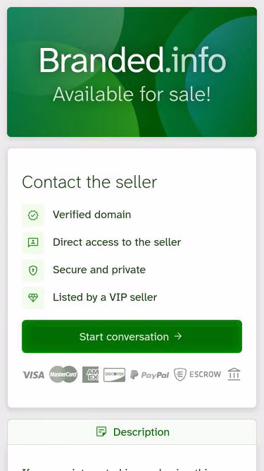 Screenshot of branded.info