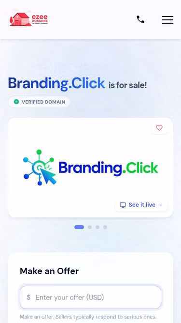Screenshot of branding.click