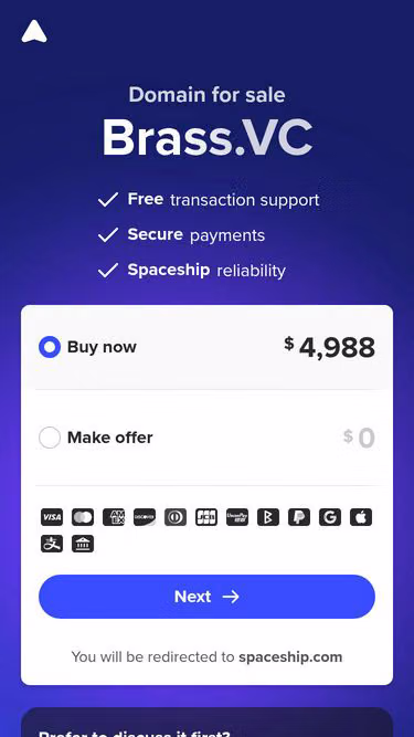 Screenshot of brass.vc