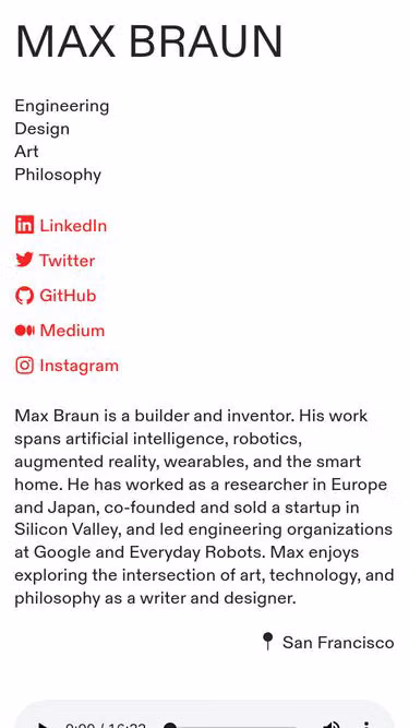 Screenshot of braun.love