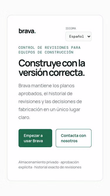 Screenshot of brava.work