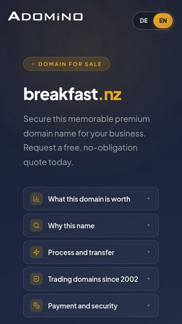Screenshot of breakfast.nz