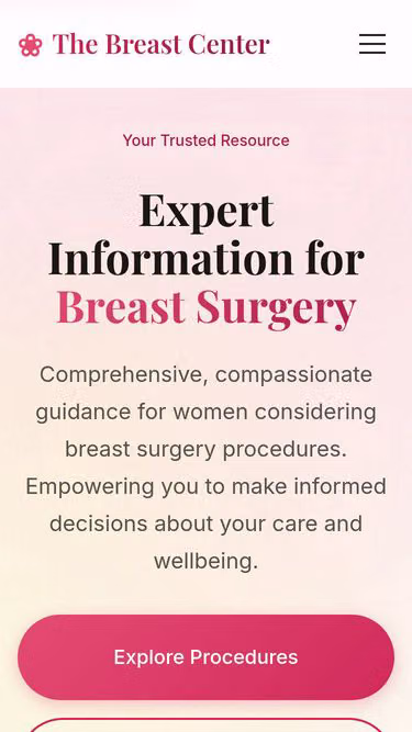 Screenshot of breast.center