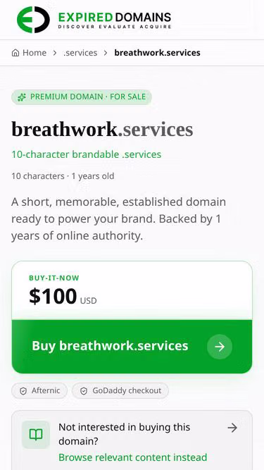Screenshot of breathwork.services