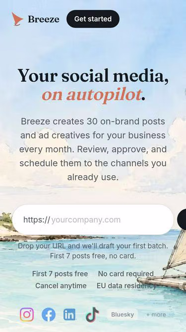 Screenshot of breeze.is