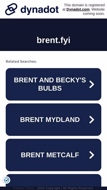 Screenshot of brent.fyi