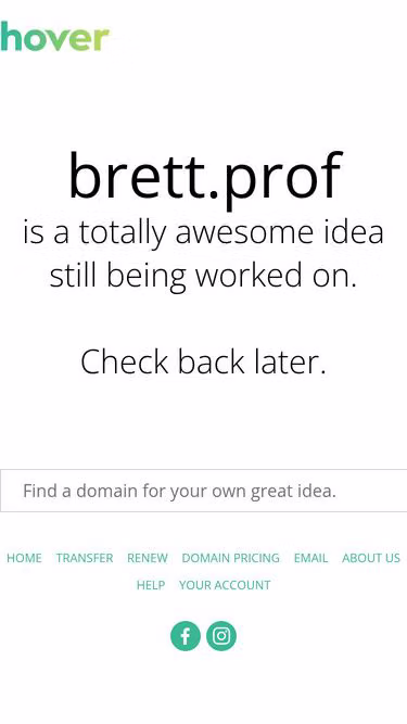 Screenshot of brett.prof