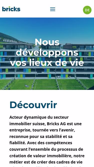 Screenshot of bricks.ch